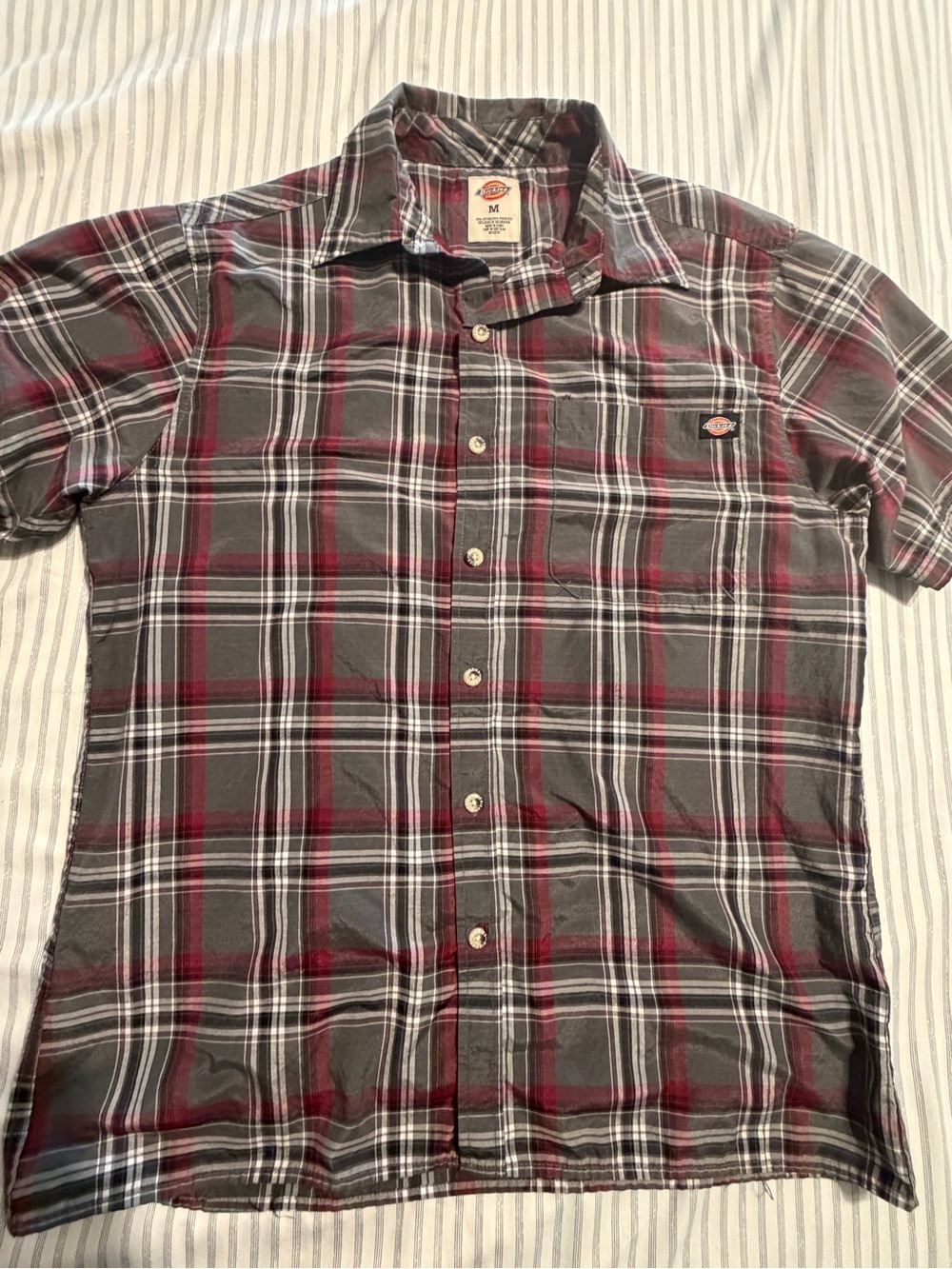 2 for$6✨Dickies Men's Plaid Button-Down Shirt, Size M